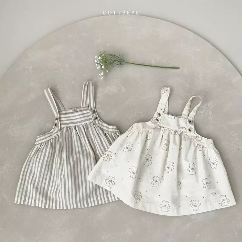 Oott Bebe - Korean Children Fashion - #fashionkids - Jelly Dungarees One-piece - 5