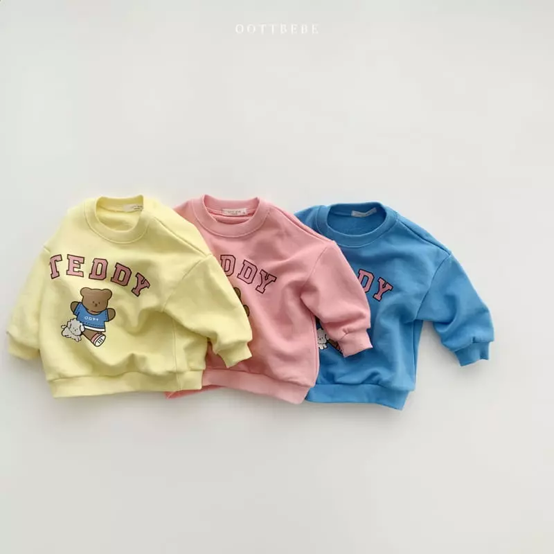Oott Bebe - Korean Children Fashion - #fashionkids - Love Teddy Sweatshirt - 8