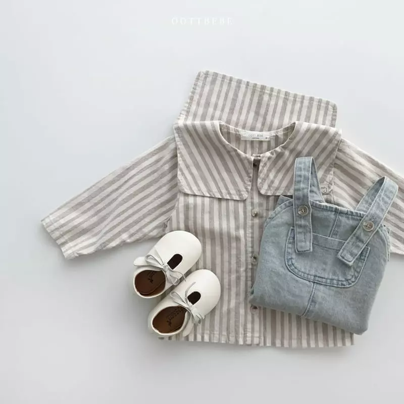 Oott Bebe - Korean Children Fashion - #fashionkids - Jelly Collar Shirt Jacket - 4
