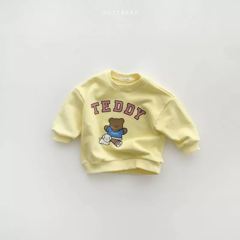 Oott Bebe - Korean Children Fashion - #kidsshorts - Love Teddy Sweatshirt - 9