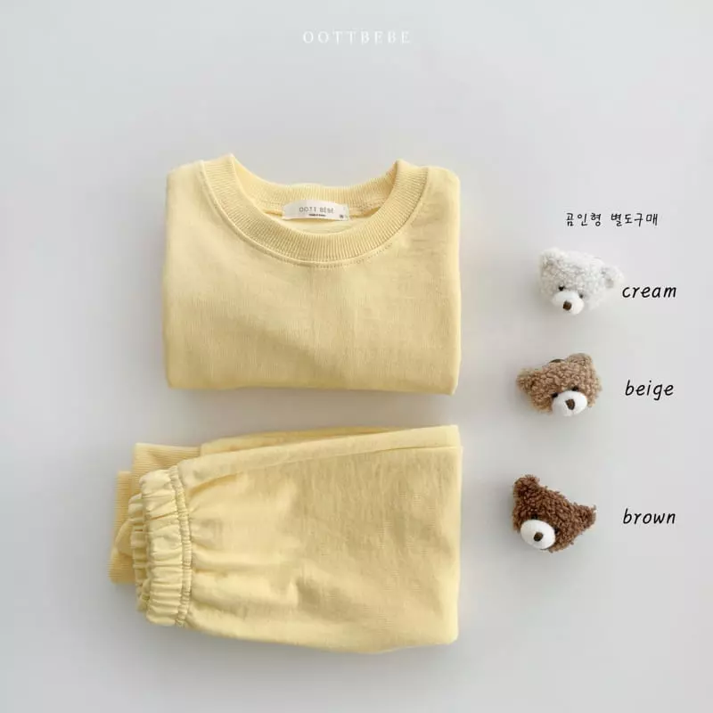 Oott Bebe - Korean Children Fashion - #kidsshorts - Doll Bear Top Bottom Set - 7