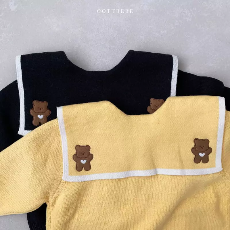 Oott Bebe - Korean Children Fashion - #kidsstore - Bear Knit Jacket - 10