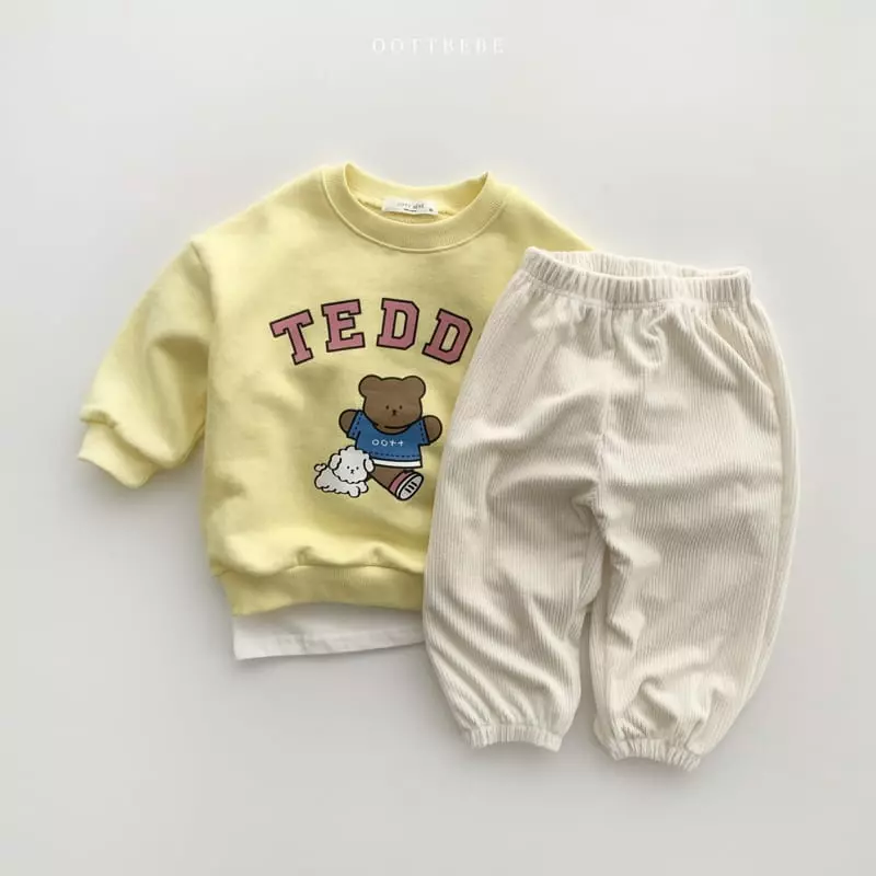 Oott Bebe - Korean Children Fashion - #kidsstore - Veloure Rib Pants - 11