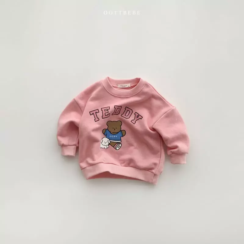 Oott Bebe - Korean Children Fashion - #kidsstore - Love Teddy Sweatshirt - 10