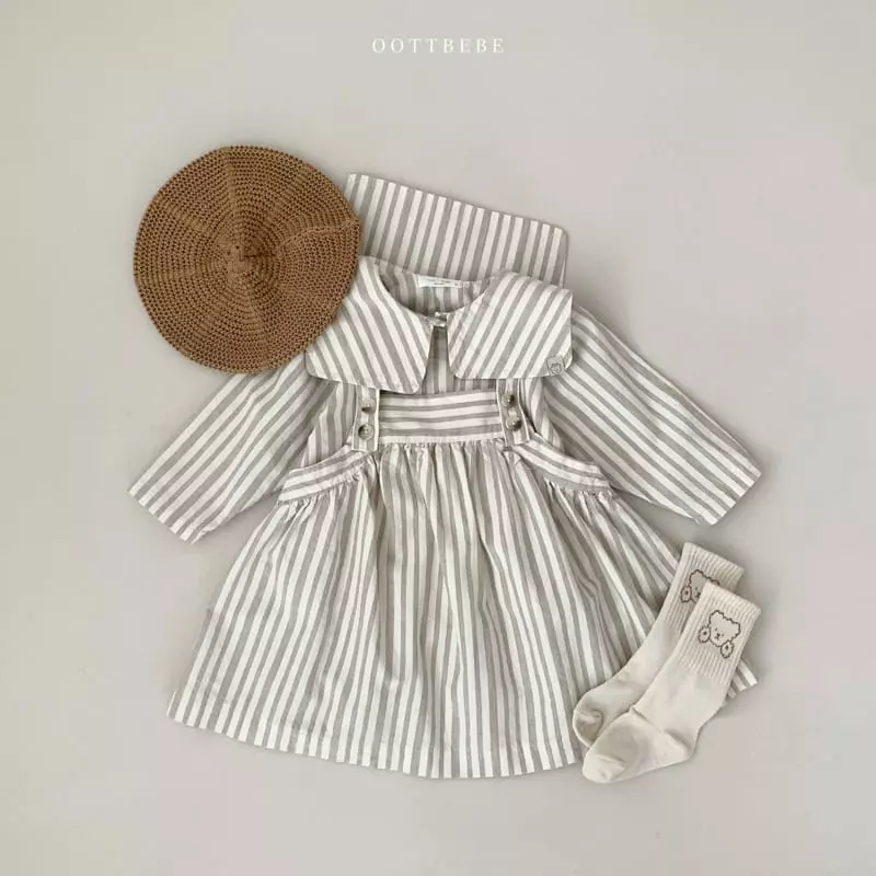 Oott Bebe - Korean Children Fashion - #kidzfashiontrend - Jelly Dungarees One-piece - 8