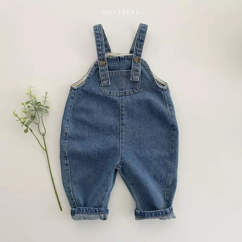 Oott Bebe - Korean Children Fashion - #kidzfashiontrend - Amor Denim Overalls - 2