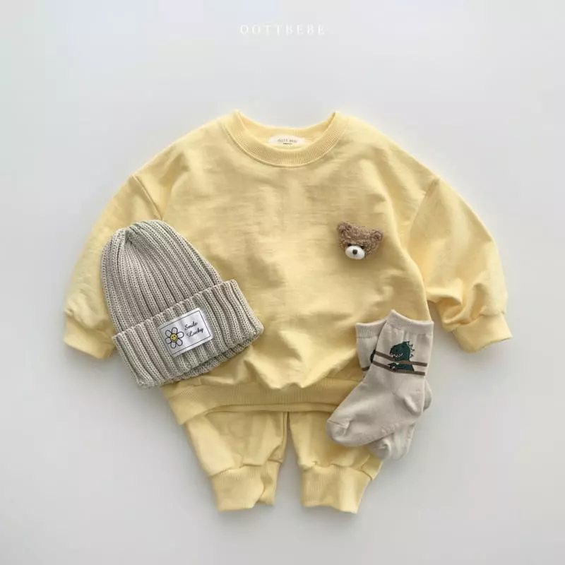 Oott Bebe - Korean Children Fashion - #magicofchildhood - Doll Bear Top Bottom Set - 12