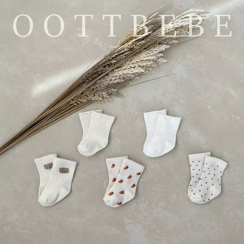 Oott Bebe - Korean Children Fashion - #minifashionista - Newborn Socks - 2