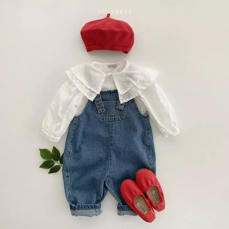 Oott Bebe - Korean Children Fashion - #minifashionista - Amor Denim Overalls - 6