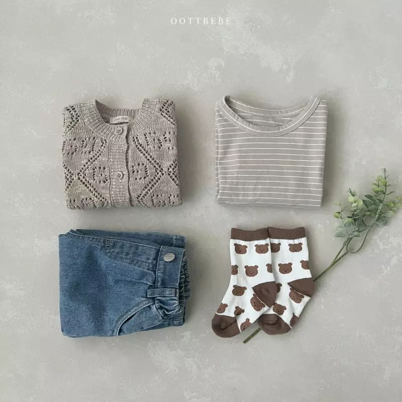 Oott Bebe - Korean Children Fashion - #minifashionista - GG Jacquard Knit Cardigan with Mom - 4