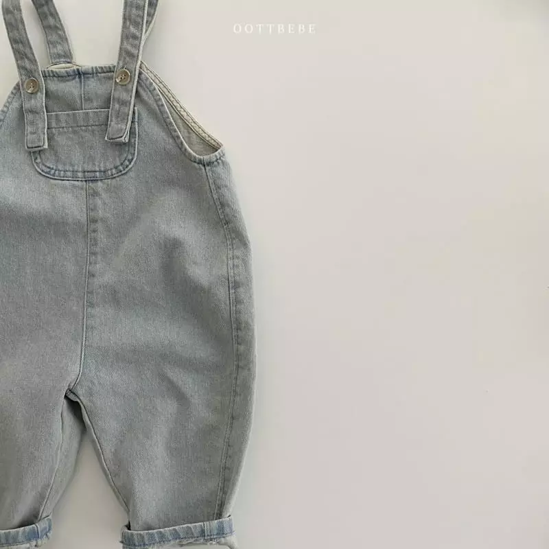 Oott Bebe - Korean Children Fashion - #prettylittlegirls - Amor Denim Overalls - 7
