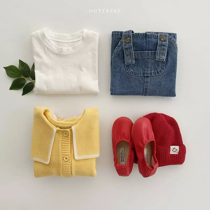 Oott Bebe - Korean Children Fashion - #prettylittlegirls - Amor Denim Dungarees One-piece - 6