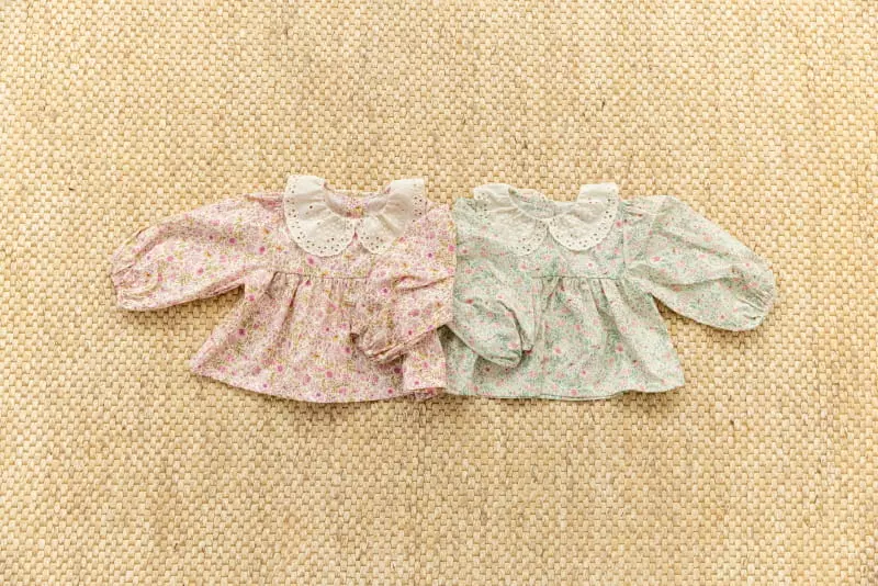 Orange Mom - Korean Children Fashion - #Kfashion4kids - Flower Blouse