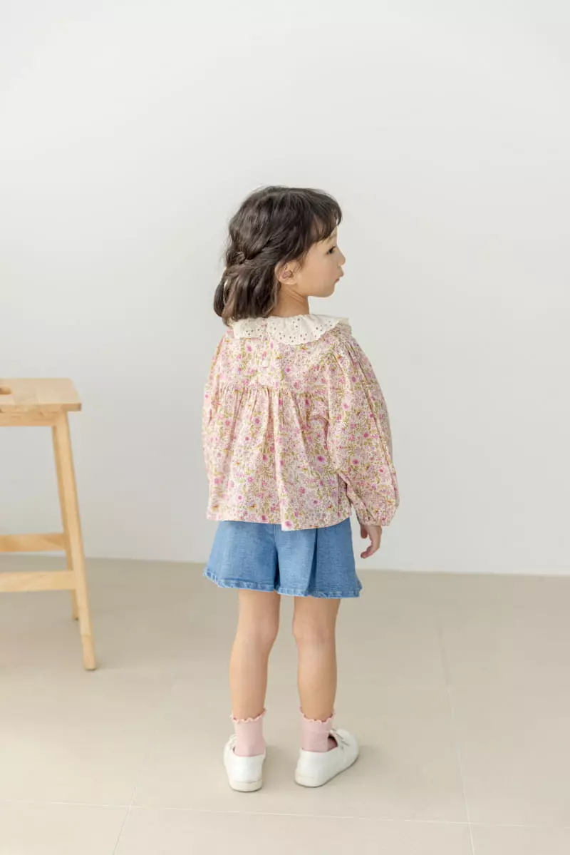 Orange Mom - Korean Children Fashion - #childrensboutique - Flower Blouse - 8