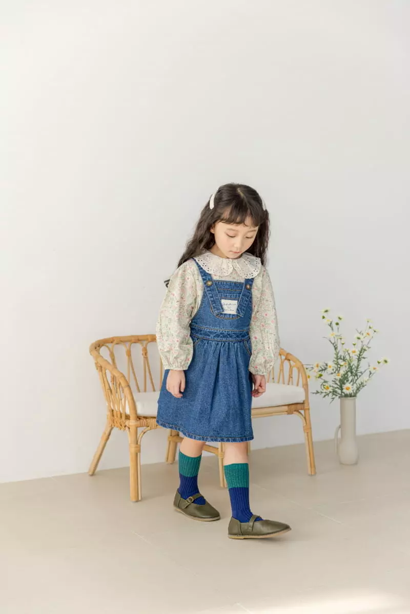 Orange Mom - Korean Children Fashion - #designkidswear - Flower Blouse - 9
