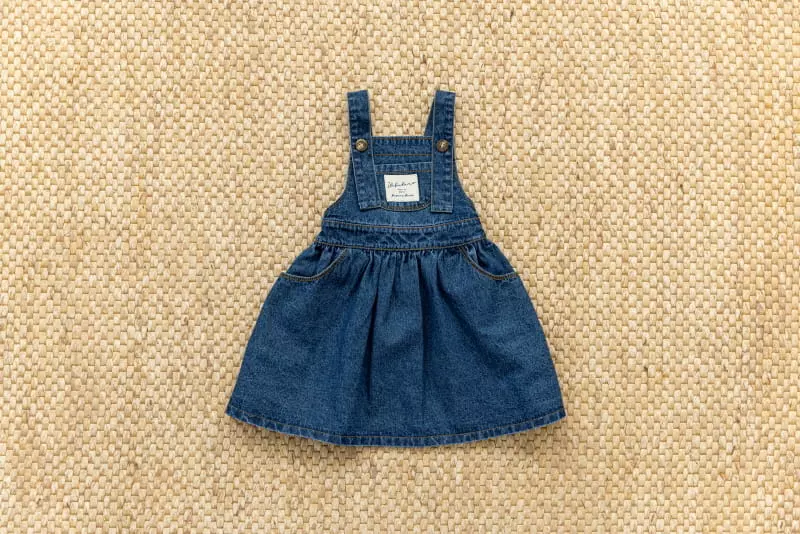 Orange Mom - Korean Children Fashion - #kidsshorts - Denim Dungarees One-piece
