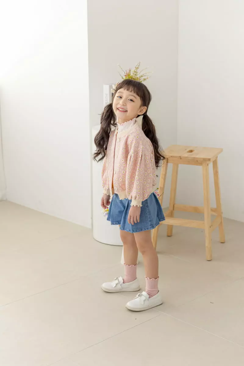 Orange Mom - Korean Children Fashion - #kidsshorts - Daisy Cardigan - 4