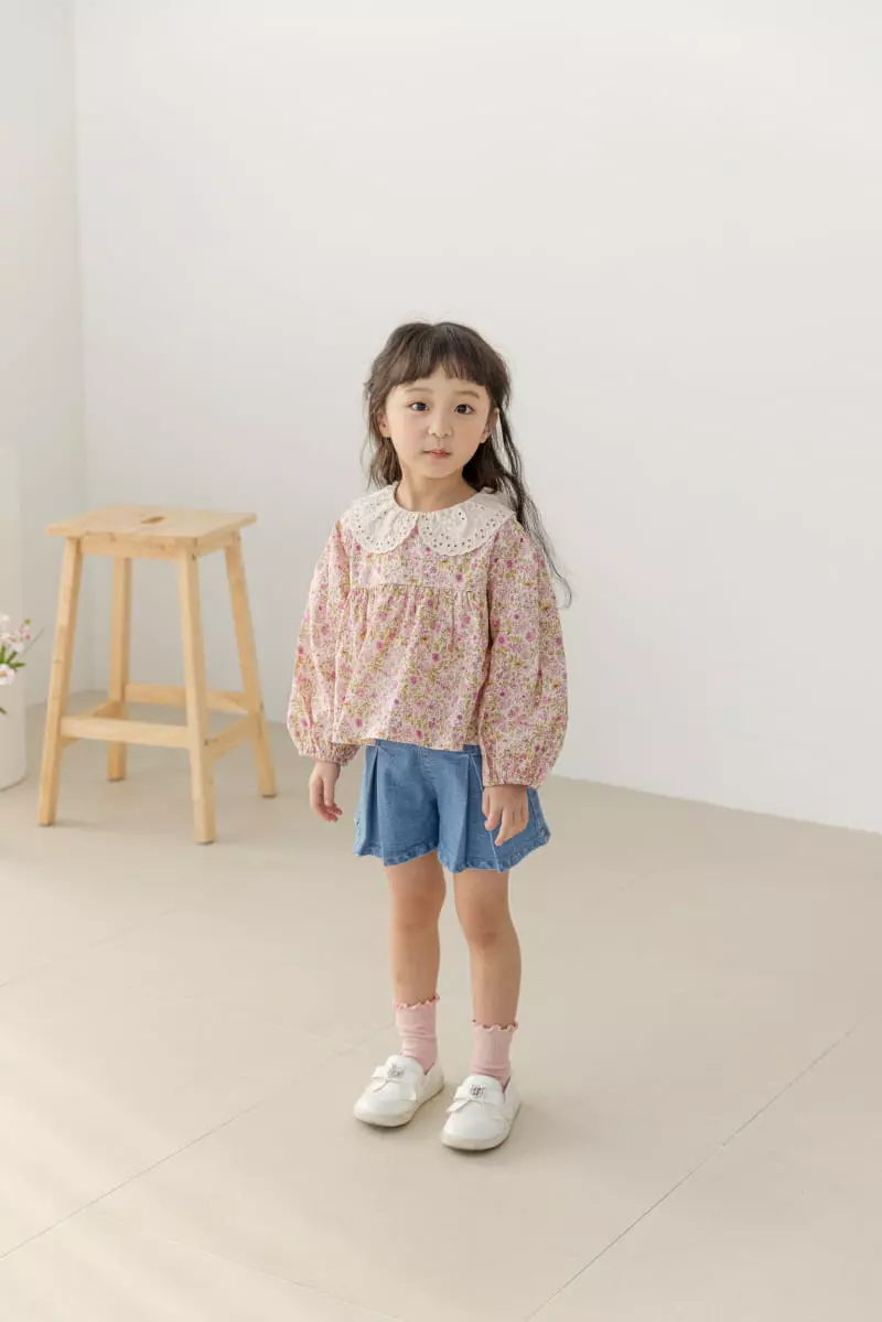 Orange Mom - Korean Children Fashion - #magicofchildhood - Flower Blouse - 3