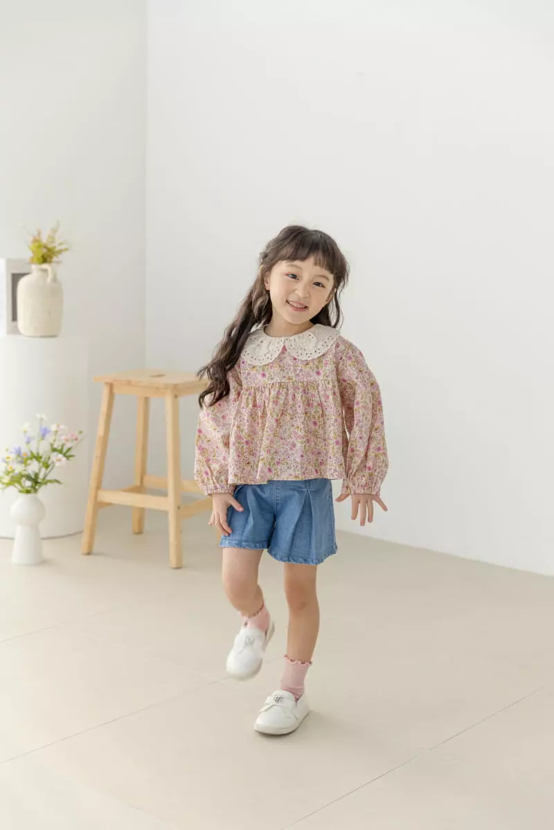 Orange Mom - Korean Children Fashion - #magicofchildhood - Flower Blouse - 4