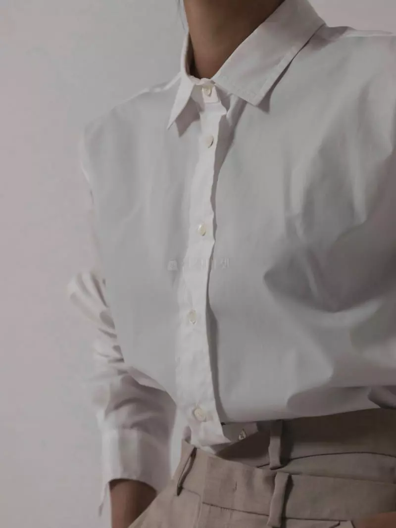 Paper Moon - Korean Women Fashion - #momslook - Classic Cotton Blouse - 2