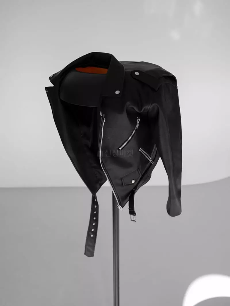 Paper Moon - Korean Women Fashion - #romanticstyle - Vegan Leather Rider Jacket