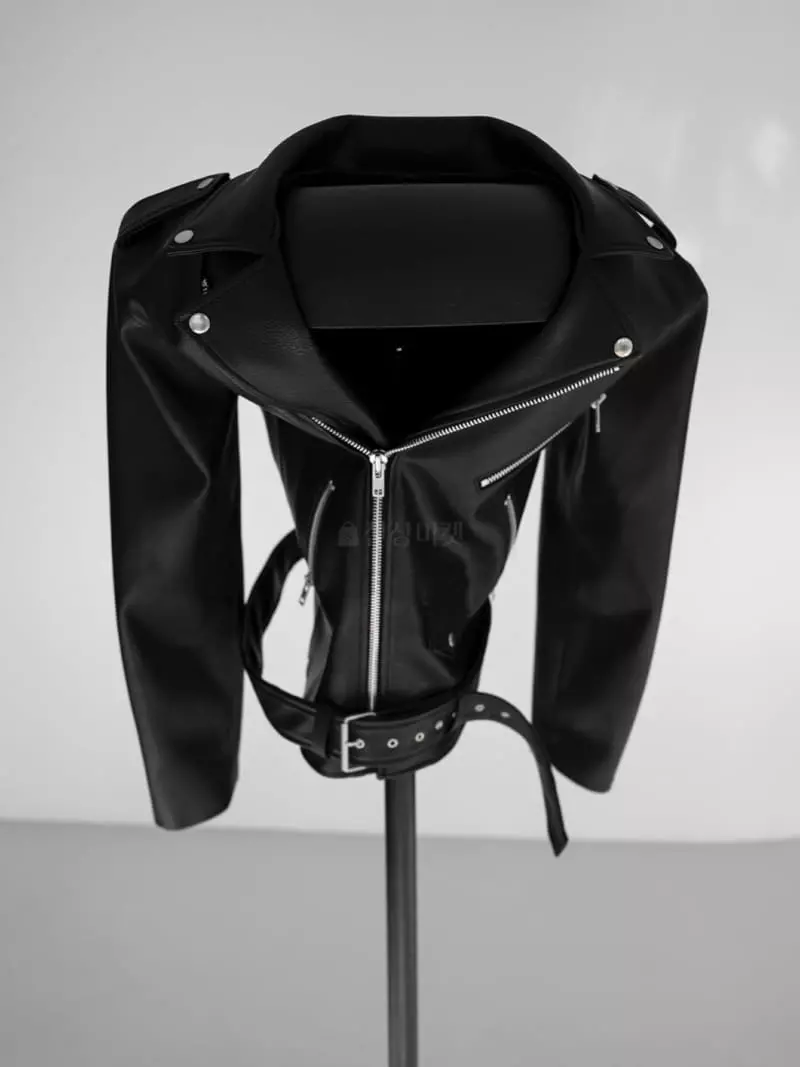 Paper Moon - Korean Women Fashion - #shopsmall - Vegan Leather Rider Jacket - 2