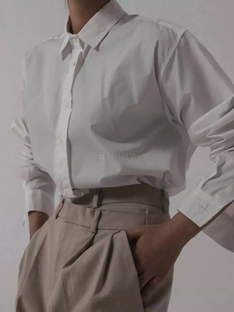 Paper Moon - Korean Women Fashion - #womensfashion - Classic Cotton Blouse