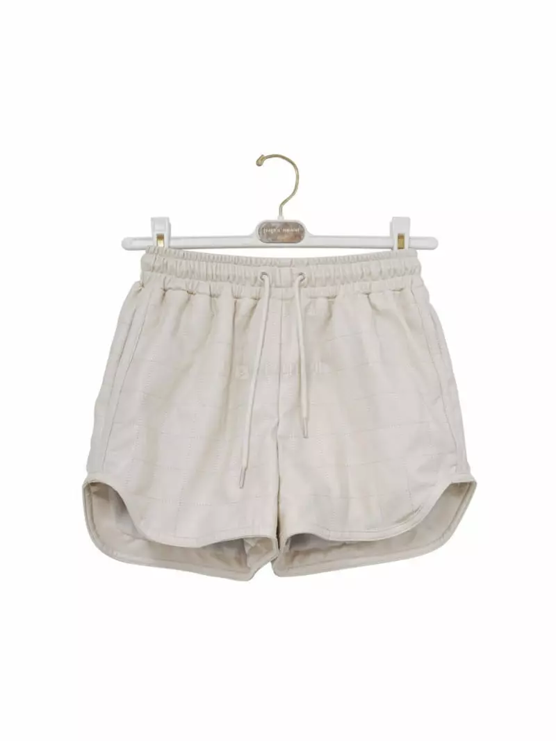 Paper Moon - Korean Women Fashion - #womensfashion - Quilting Details Vegan Leather Shorts Pants - 2