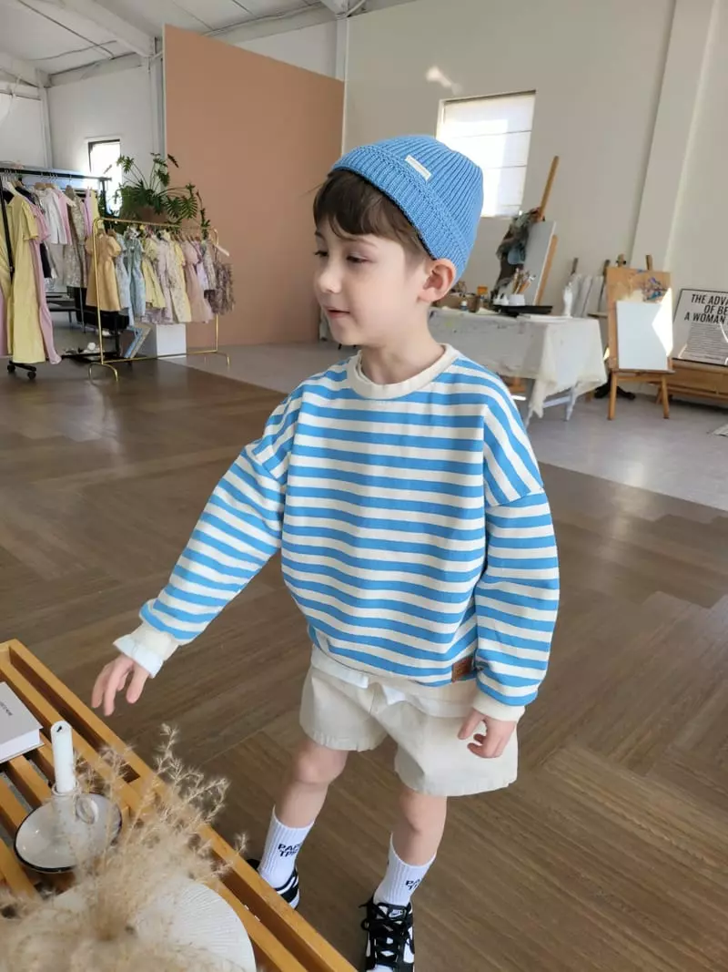 Paper Studios - Korean Children Fashion - #designkidswear - P Stripes Sweatshirt - 9