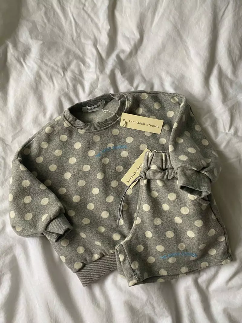 Paper Studios - Korean Children Fashion - #kidsshorts - Dot Top Bottom Set - 3