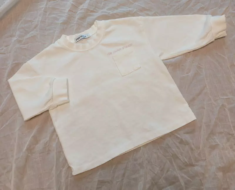 Paper Studios - Korean Children Fashion - #minifashionista - Pocket Embroidery Tee