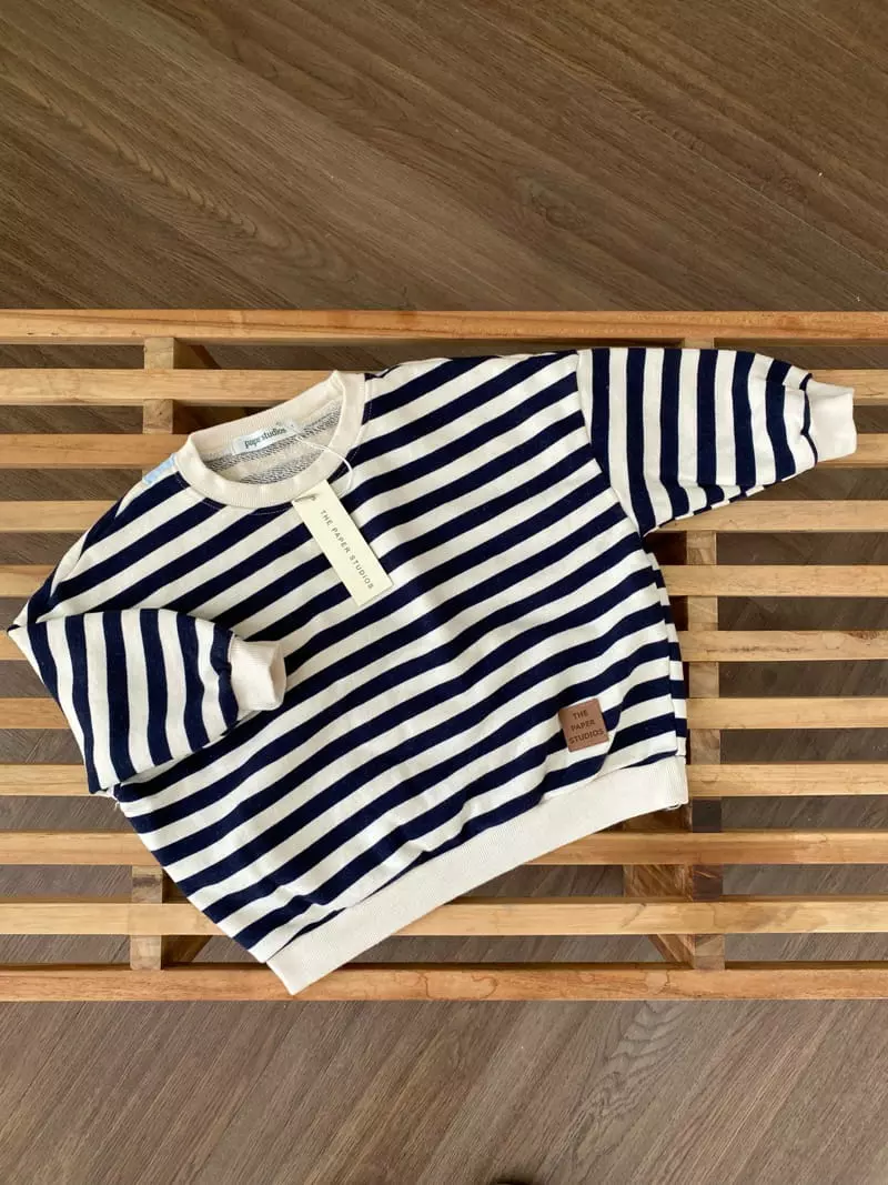 Paper Studios - Korean Children Fashion - #prettylittlegirls - P Stripes Sweatshirt - 5