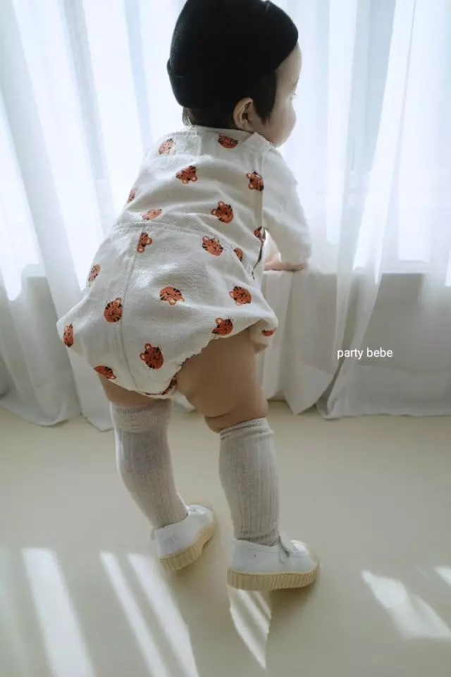 Party Kids - Korean Baby Fashion - #babyboutique - Tiger Overalls - 6