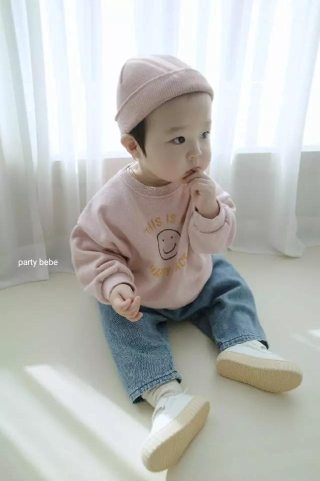 Party Kids - Korean Baby Fashion - #babyboutique - Smile Sweatshirt - 3
