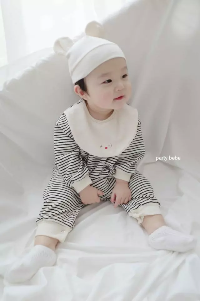 Party Kids - Korean Baby Fashion - #babyboutique - Biv Bodysuit with Bonnet