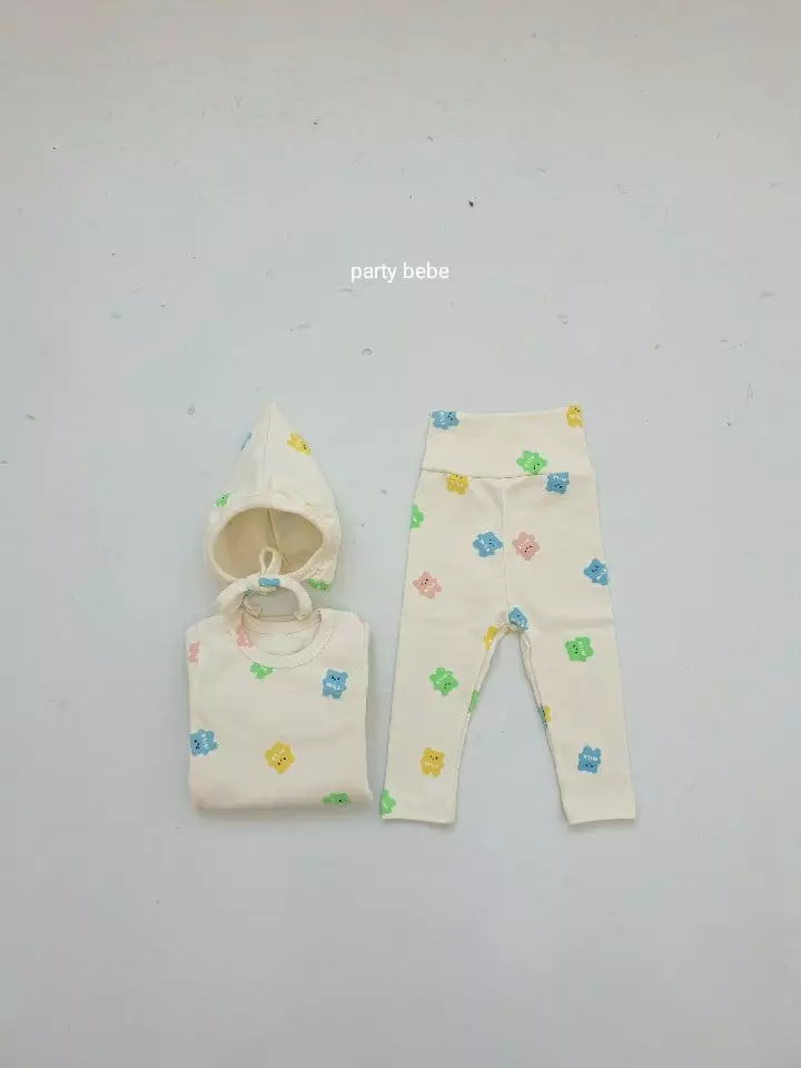 Party Kids - Korean Baby Fashion - #babyboutiqueclothing - Haribo Bodysuit with Pants Bonnet - 2