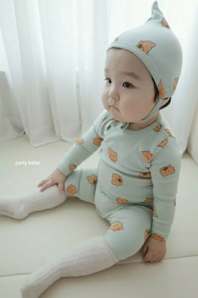 Party Kids - Korean Baby Fashion - #babyboutiqueclothing - Dessert Bodysuit with Pant Bonnet
