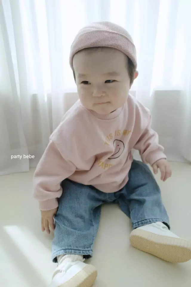 Party Kids - Korean Baby Fashion - #babyboutique - Smile Sweatshirt - 4