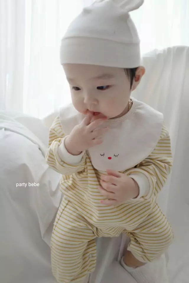 Party Kids - Korean Baby Fashion - #babyboutiqueclothing - Biv Bodysuit with Bonnet - 2