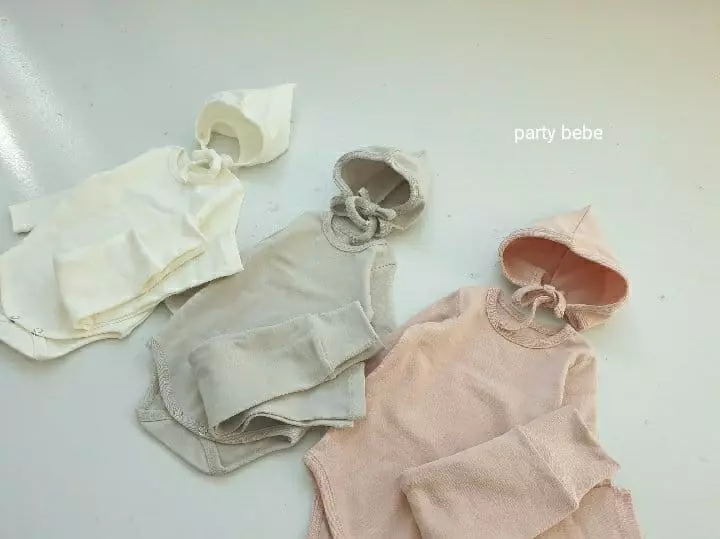 Party Kids - Korean Baby Fashion - #babyclothing - Vienna Bodysuit with Pants Bonnet - 5