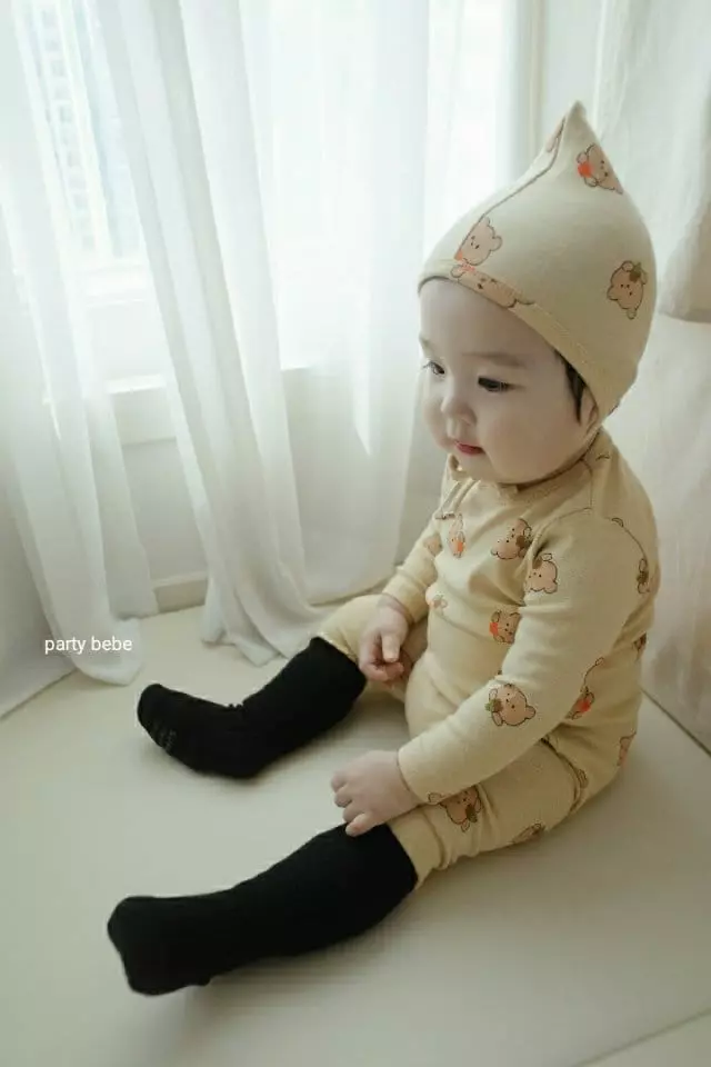 Party Kids - Korean Baby Fashion - #babyclothing - Dessert Bodysuit with Pant Bonnet - 2