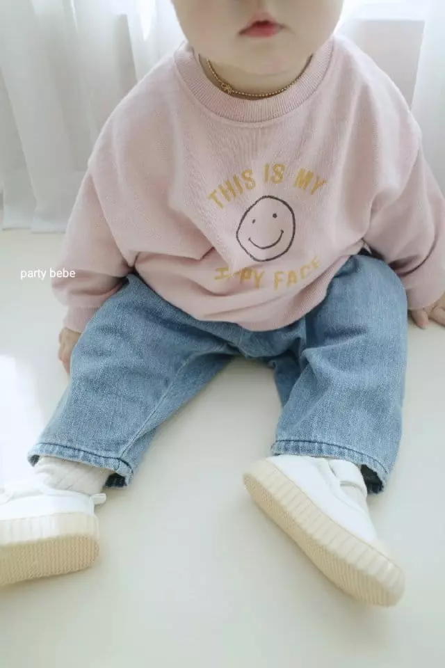 Party Kids - Korean Baby Fashion - #babyclothing - Smile Sweatshirt - 5