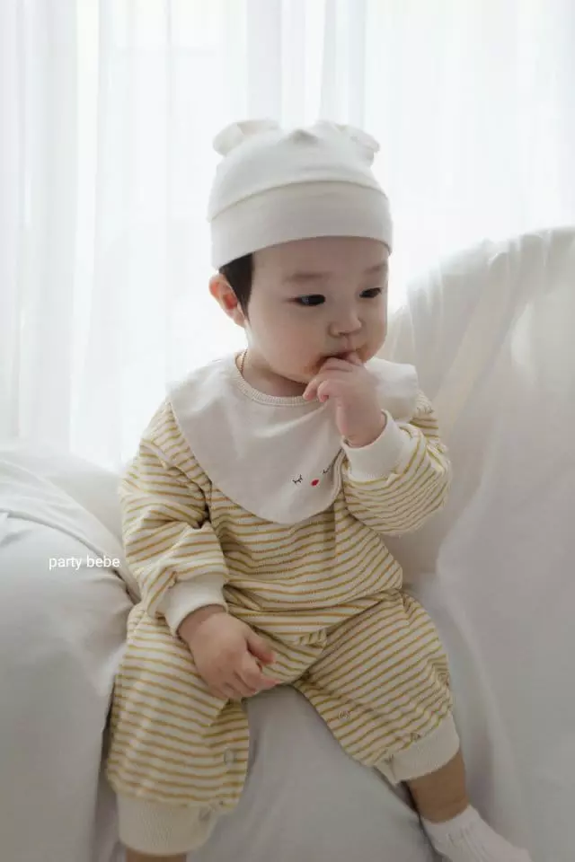 Party Kids - Korean Baby Fashion - #babyclothing - Biv Bodysuit with Bonnet - 3