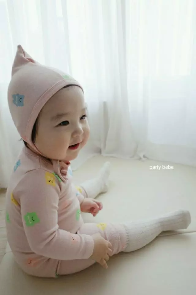 Party Kids - Korean Baby Fashion - #babyclothing - Haribo Bodysuit with Pants Bonnet - 4