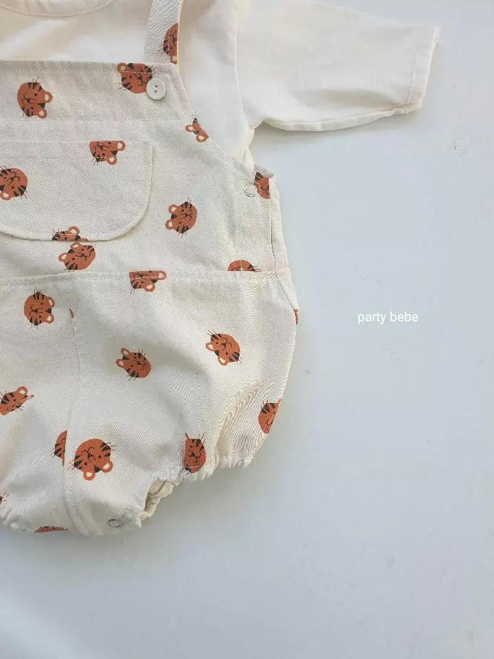 Party Kids - Korean Baby Fashion - #babyfashion - Tiger Overalls - 9