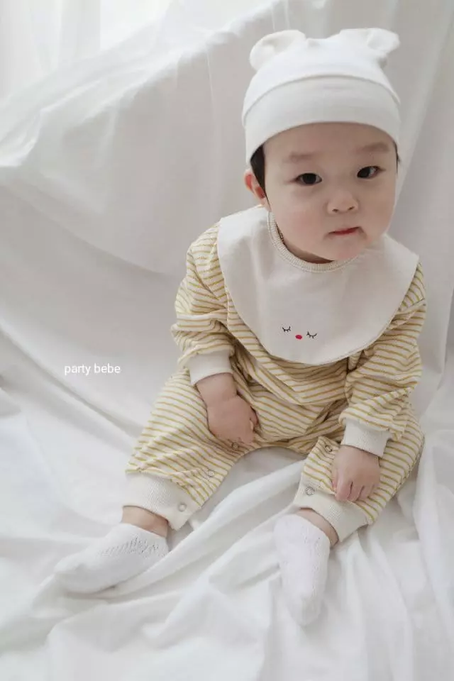 Party Kids - Korean Baby Fashion - #babyclothing - Biv Bodysuit with Bonnet - 4