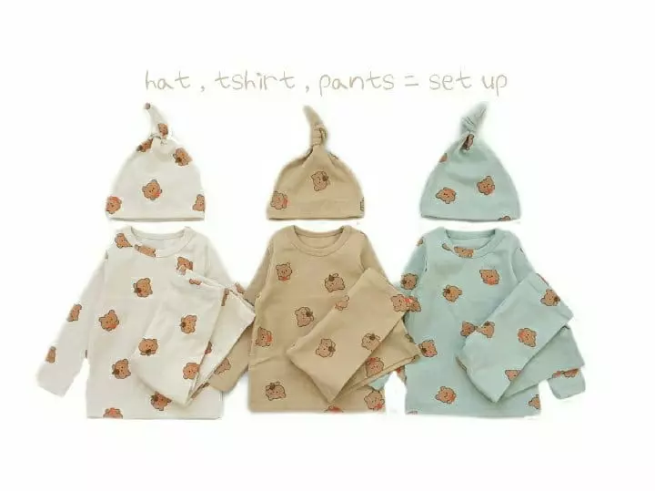 Party Kids - Korean Baby Fashion - #babygirlfashion - Dessert Bodysuit with Pant Bonnet - 5