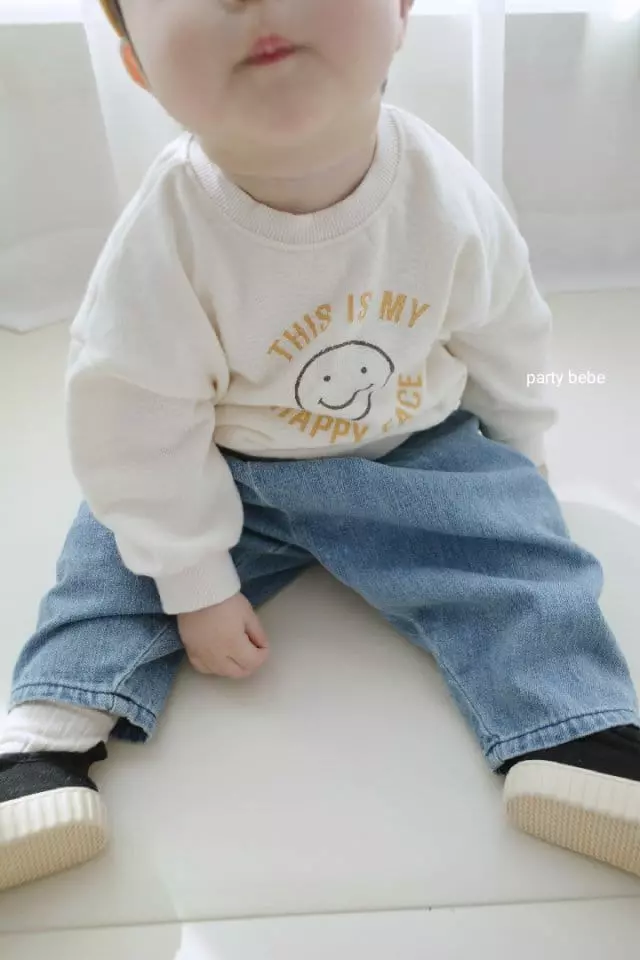 Party Kids - Korean Baby Fashion - #babygirlfashion - Smile Sweatshirt - 8