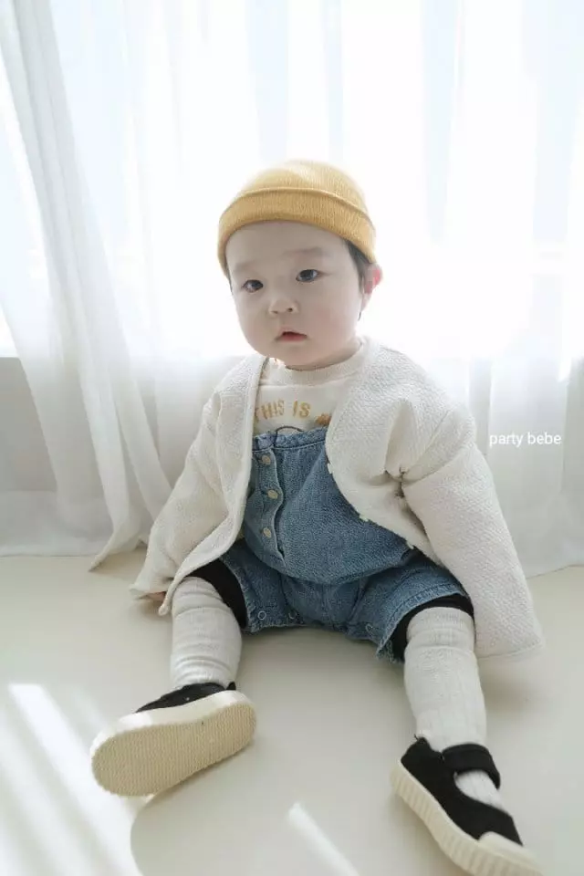 Party Kids - Korean Baby Fashion - #babylifestyle - Pom Pom Cardigan - 5