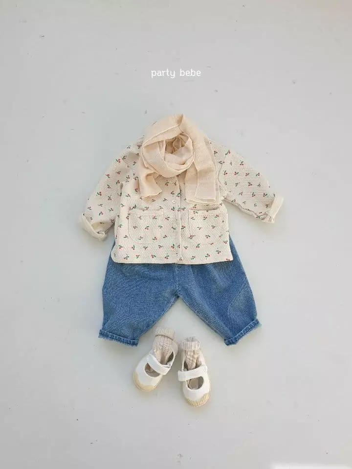 Party Kids - Korean Baby Fashion - #babylifestyle - Cherry Cardigan - 2